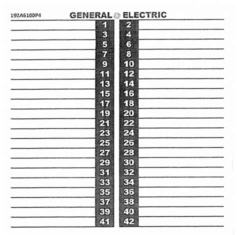 electrical breaker box template|breaker box printable template.